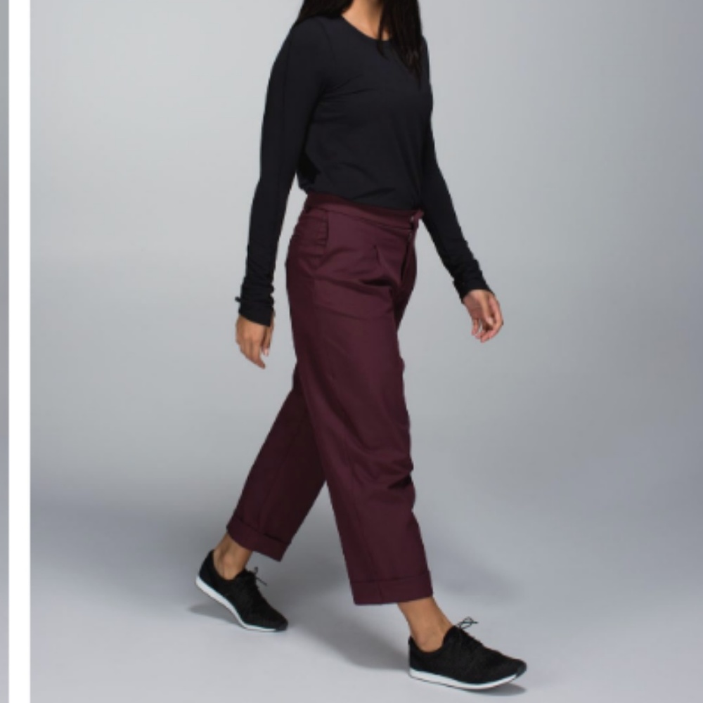 Lululemon Wide Legged Wonder Pant Bordeaux Drama 6